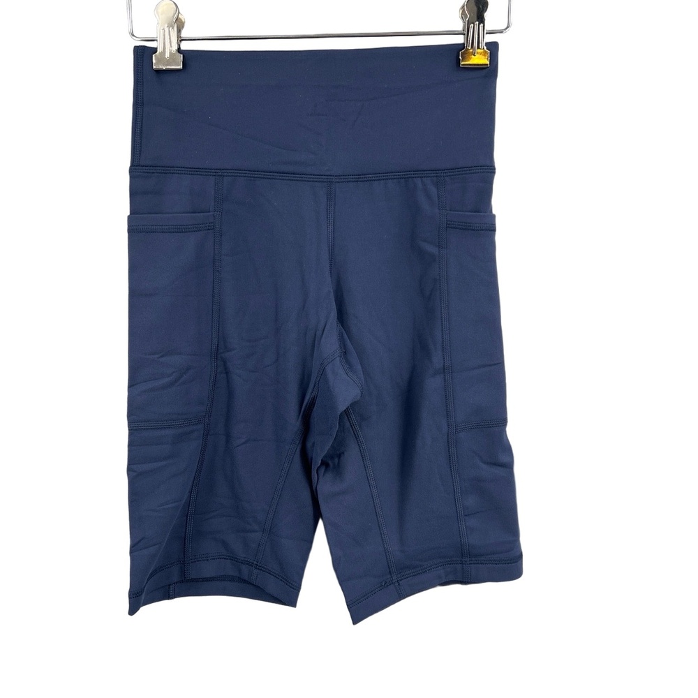 Universal Standard Bike Shorts‎ Navy Pockets Stretch Size 4XS / 00-0 New
